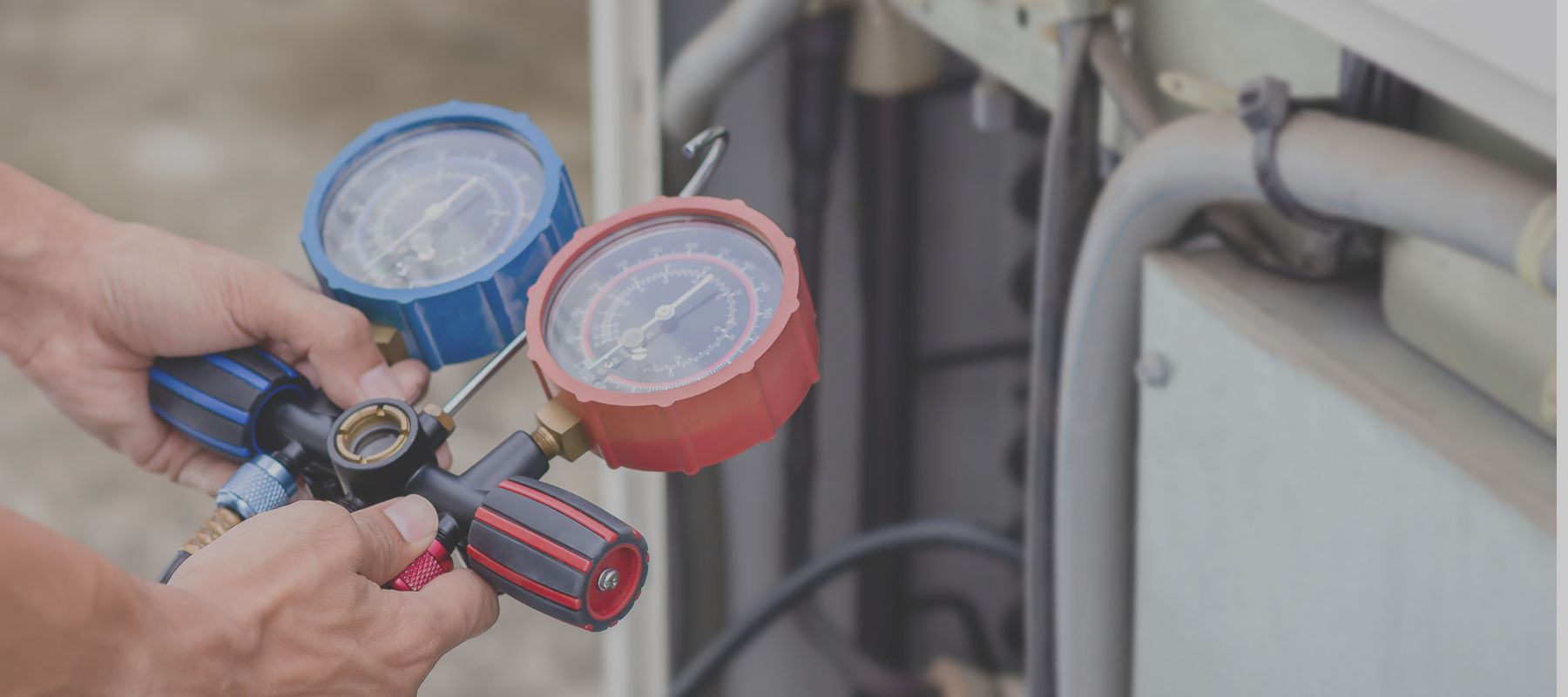 using refrigerant gauges to get a reading