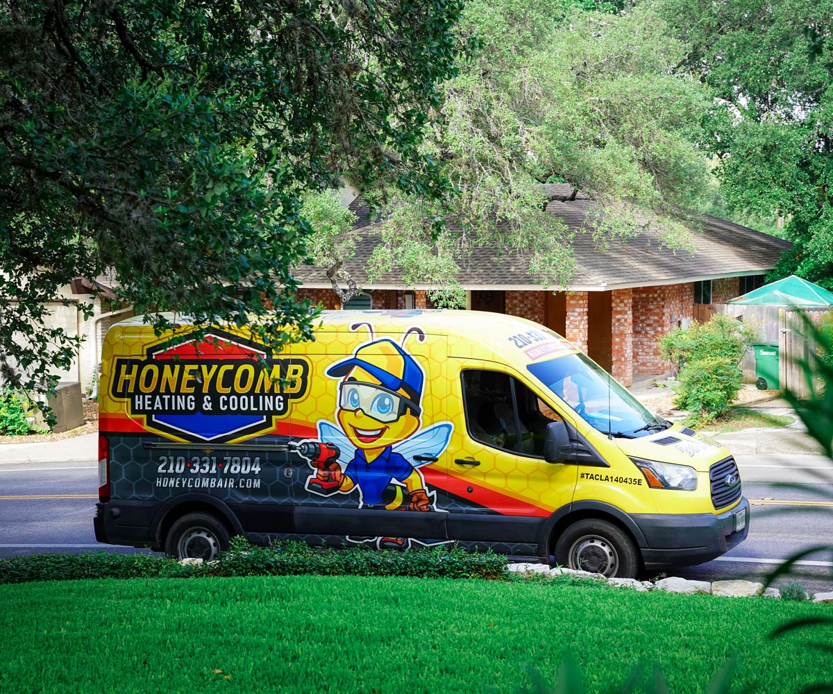 honeycomb van outside home