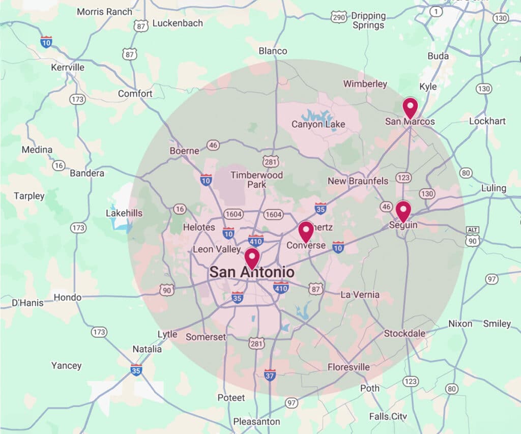 AC Repair. This map highlights our dedicated service area, showcasing why we are one of the best ac tune up companies for residents in San Antonio. By staying local, we ensure fast response times and specialized knowledge of the regional climate. Choosing from the best ac repair companies in your immediate area guarantees that your cooling system receives the precise care it needs to handle the summer heat efficiently.