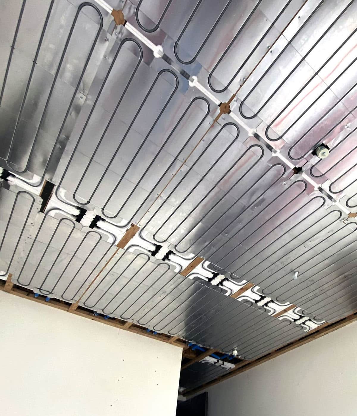 radiant heat install in ceiling