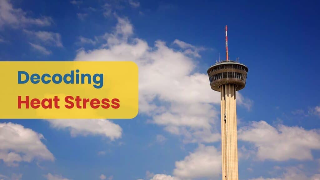 The Tower of the Americas in San Antonio under a blue sky, representing the need for air conditioning maintenance during Texas heat.