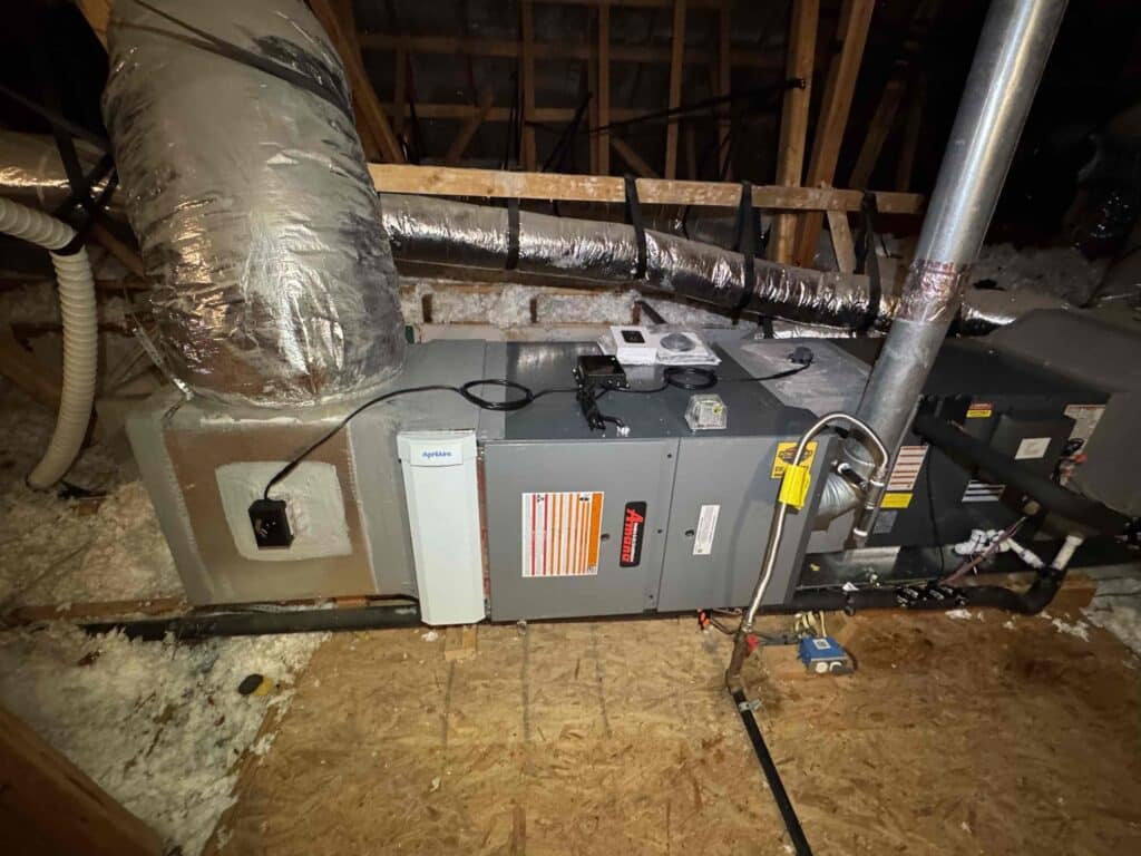 Amana S-Series 4-Ton Variable-Speed Inverter AC + Gas Furnace + Evaporator Coil Variable Speed AC Replacement: Newly installed AC
Amana S-Series 4-Ton Variable-Speed Inverter AC + Gas Furnace + Evaporator Coil