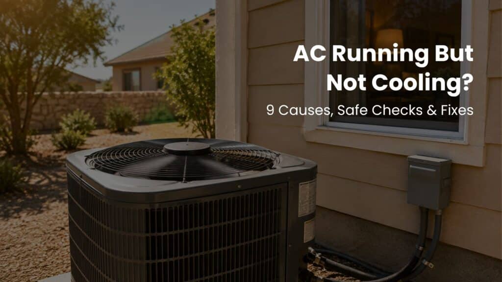 AC Running But Not Cooling? 9 Causes, Safe Checks & Fixes